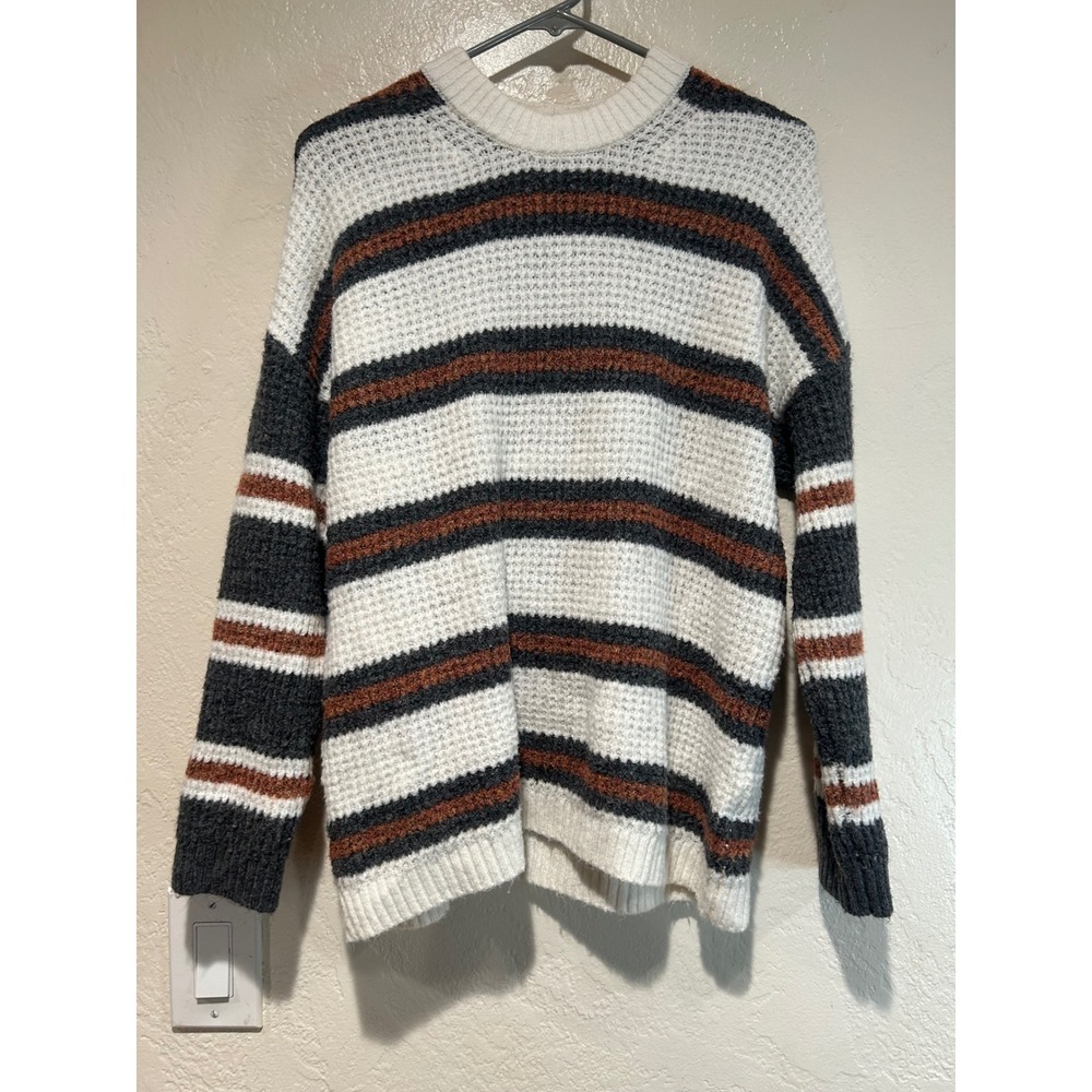 American Eagle Outfitters Striped Waffle Knit Sweater XS oversized